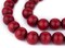 The Bead Chest Natural 18mm Wooden Beads in Red for Jewelry Making – Round Loose Wood Spacer Beads I Approximately 24 Beads